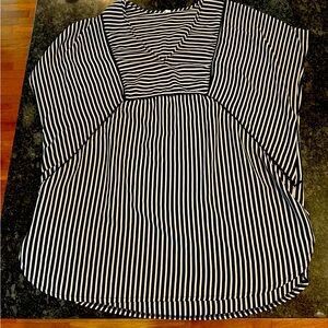 Large black and white striped coverup women's